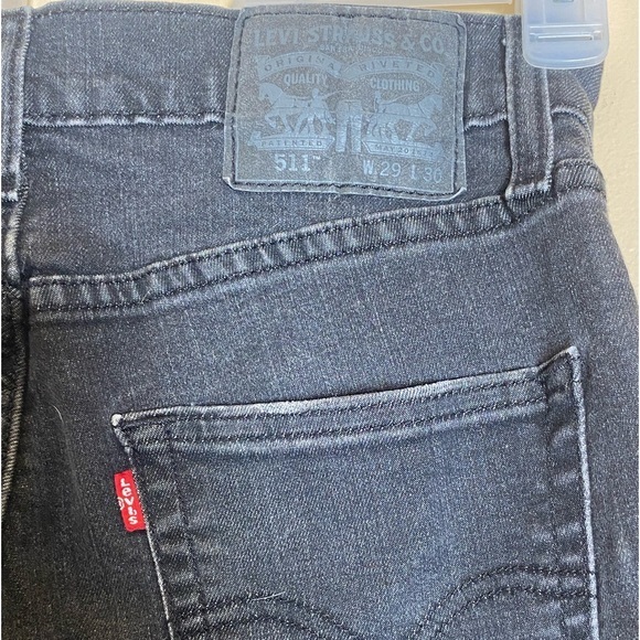 Women’s LEVI'S 511‎ Black Straight Leg Jeans Size 29/30 - Picture 4 of 9
